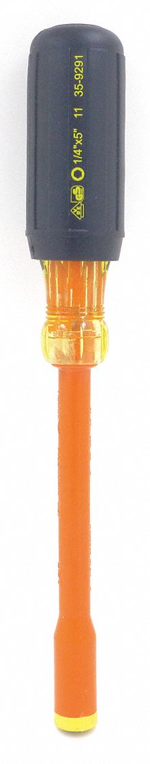Nut Driver 1/4 Solid Ins 5 