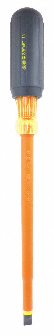 Insulatd Screwdriver Slotted 3/8x8 Rnd
