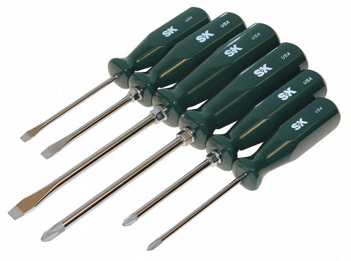 Screwdriver Set Slotted/Phillips 6 Pc