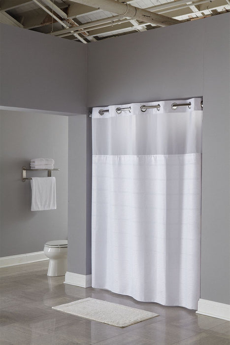 Shower Curtain 77 in L 71 in W White