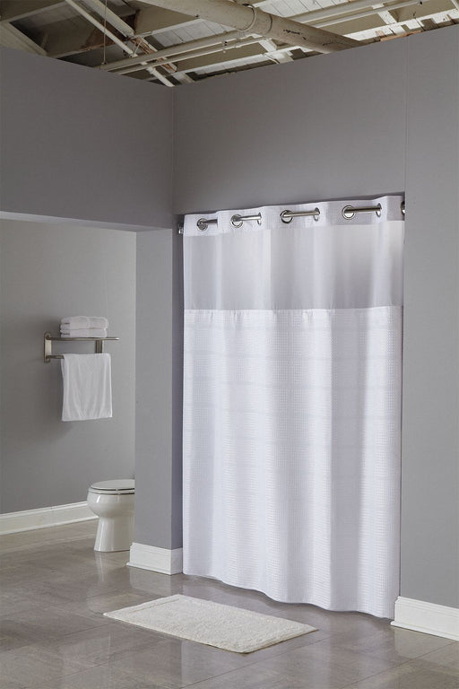 Shower Curtain 77 in L 71 in W White