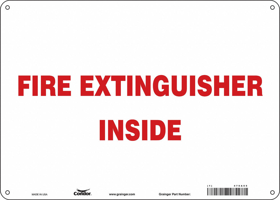 Safety Sign 10 in x 14 in Polyethylene