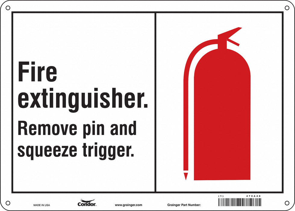 Safety Sign 10 in x 14 in Polyethylene