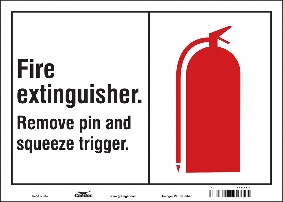 Safety Sign 7 in x 10 in Vinyl