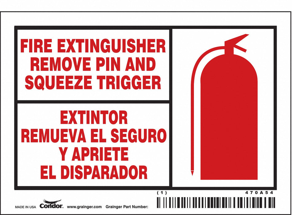 Safety Sign 3 1/2 in x 5 in Vinyl PK5