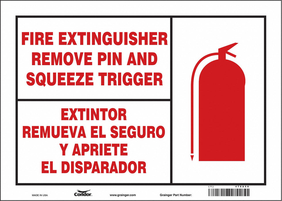Safety Sign 10 in x 14 in Vinyl