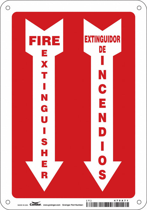 Safety Sign 10 in x 7 in Aluminum
