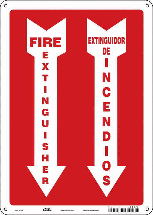 Safety Sign 14 in x 10 in Aluminum