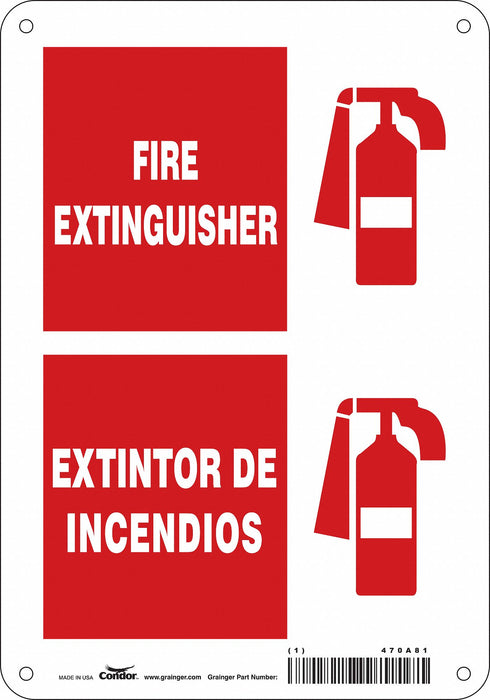 J9624 Safety Sign 10 in x 7 in Aluminum