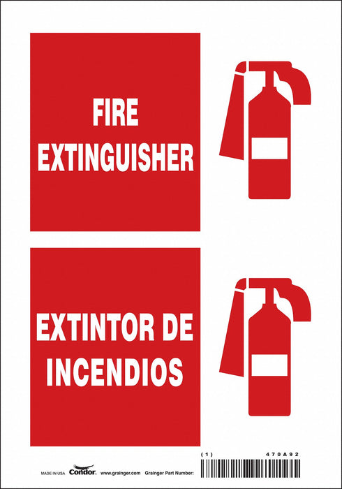 J9624 Safety Sign 10 in x 7 in Vinyl