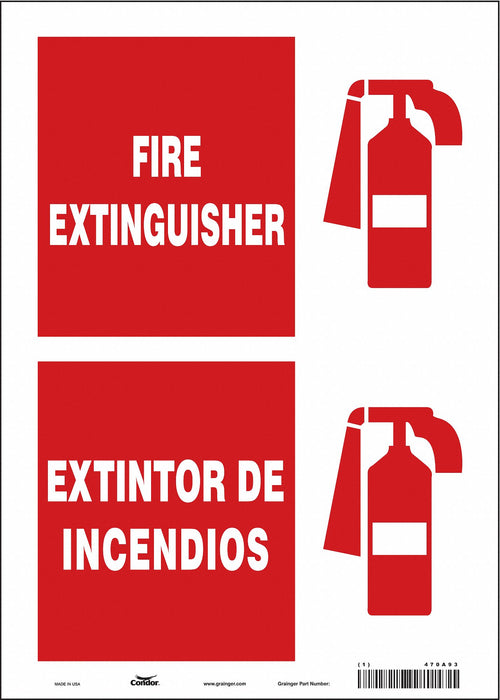 J9624 Safety Sign 14 in x 10 in Vinyl
