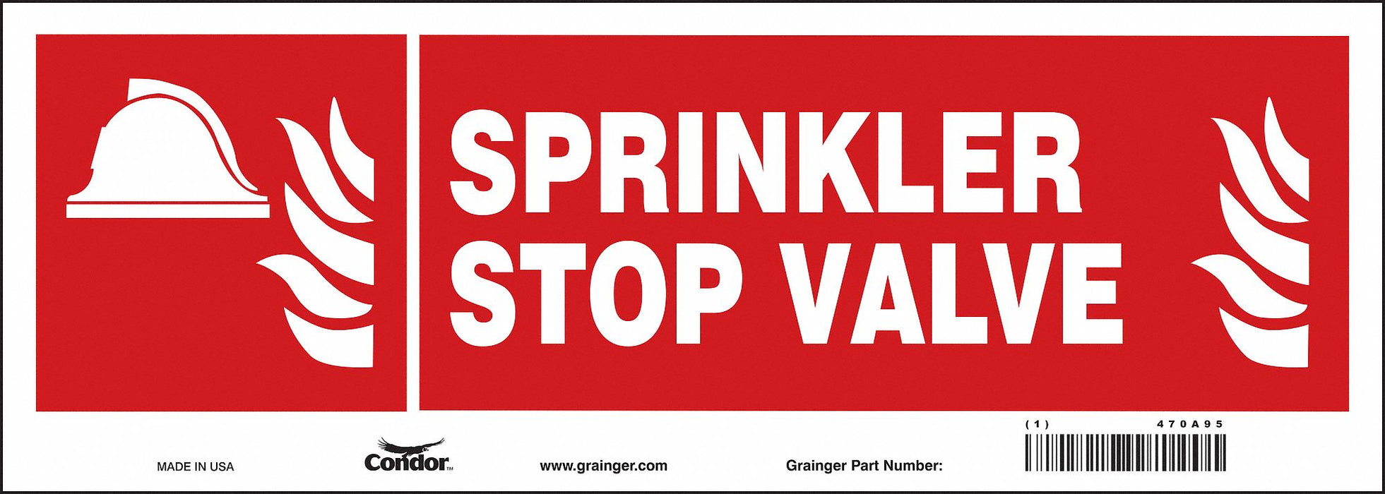 Safety Sign 5 in x 14 in Glow Vinyl