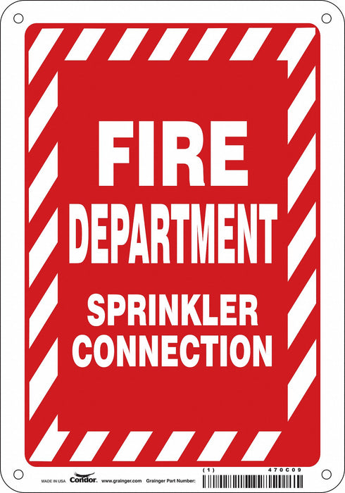 Safety Sign 10 in x 7 in Polyethylene
