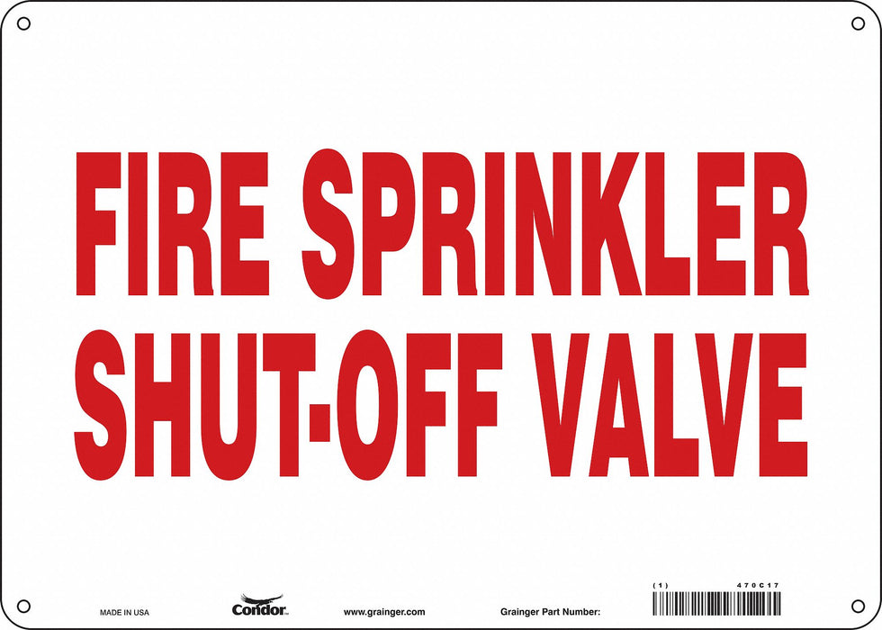 Safety Sign 10 in x 14 in Polyethylene
