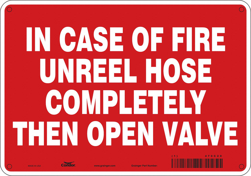 Safety Sign 7 in x 10 in Aluminum