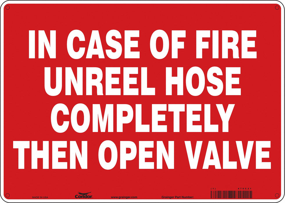 Safety Sign 10 in x 14 in Aluminum