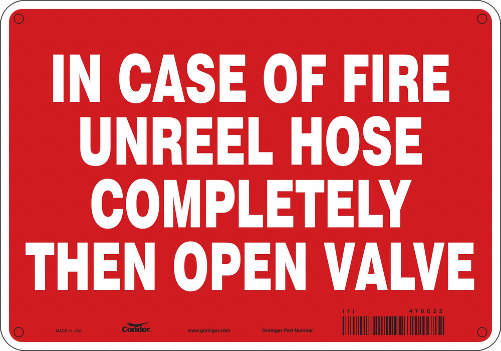 Safety Sign 7 in x 10 in Polyethylene