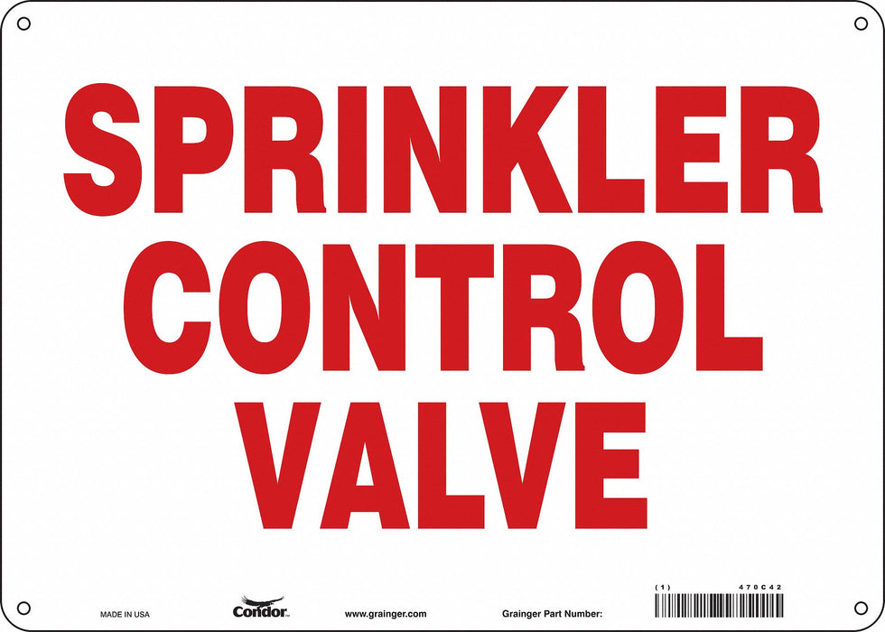 Safety Sign 10 in x 14 in Polyethylene