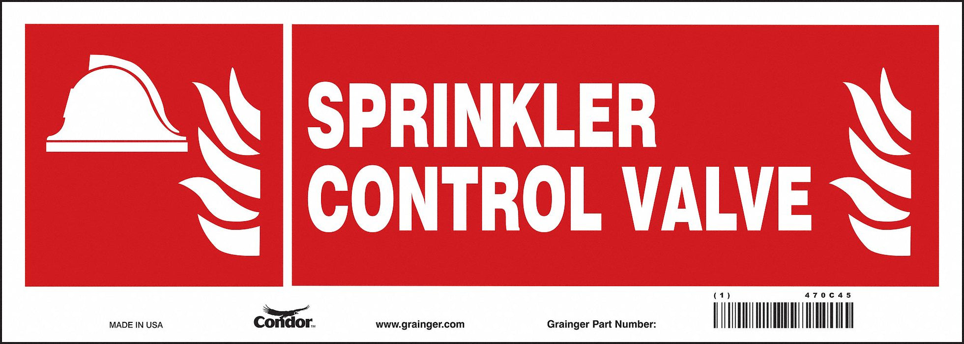 Safety Sign 5 in x 14 in Glow Vinyl