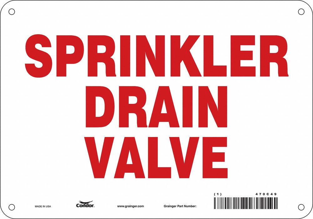Safety Sign 7 in x 10 in Polyethylene