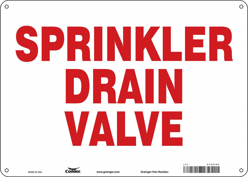 Safety Sign 10 in x 14 in Polyethylene