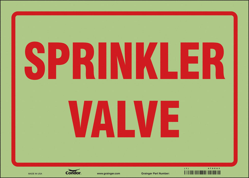 Safety Sign 10 in x 14 in Glow Vinyl