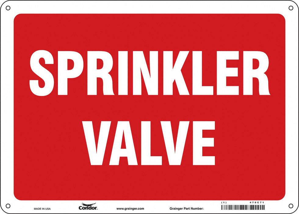 Safety Sign 10 in x 14 in Aluminum