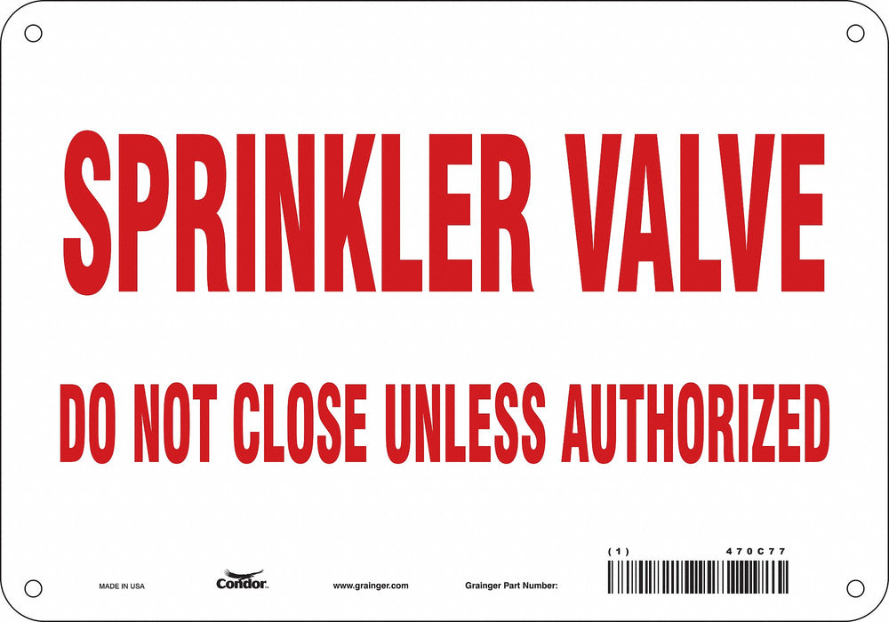 Safety Sign 7 in x 10 in Aluminum