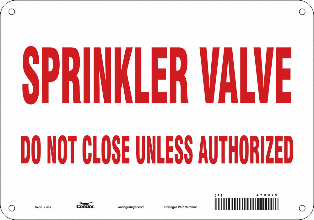 Safety Sign 7 in x 10 in Polyethylene