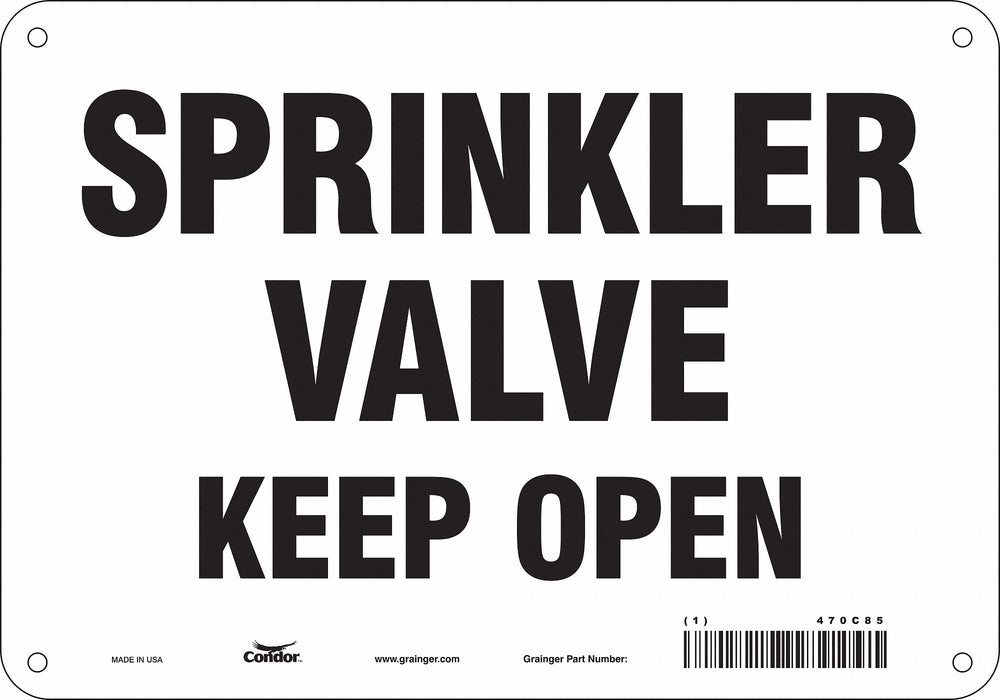 Safety Sign 7 in x 10 in Polyethylene