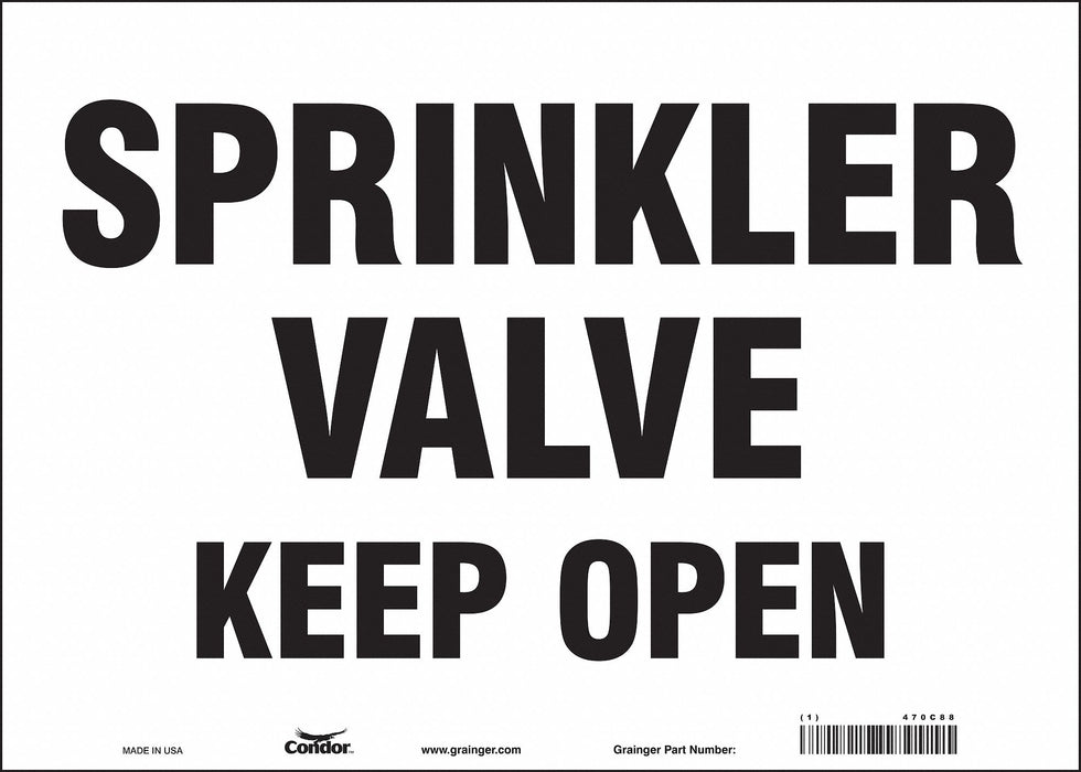 Safety Sign 10 in x 14 in Vinyl
