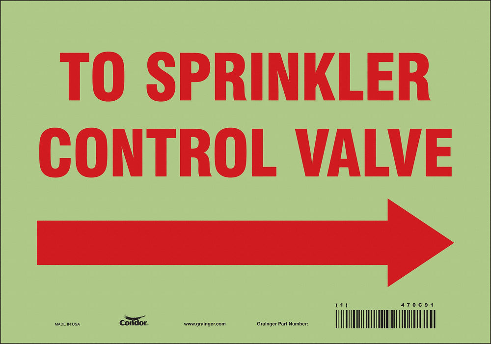 Safety Sign 7 in x 10 in Glow Vinyl