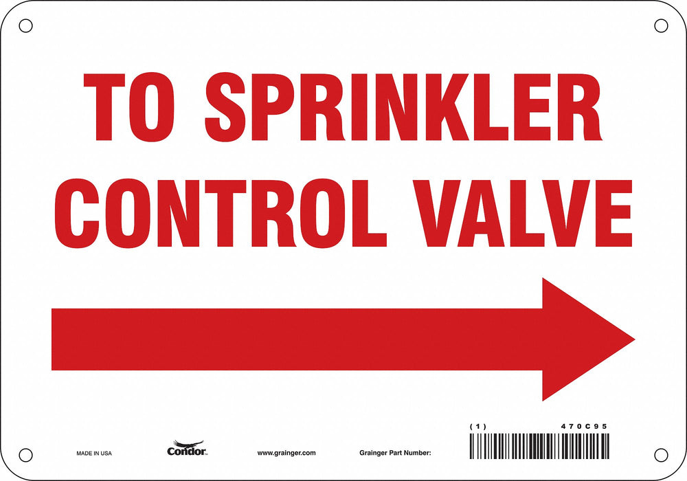 Safety Sign 7 in x 10 in Polyethylene