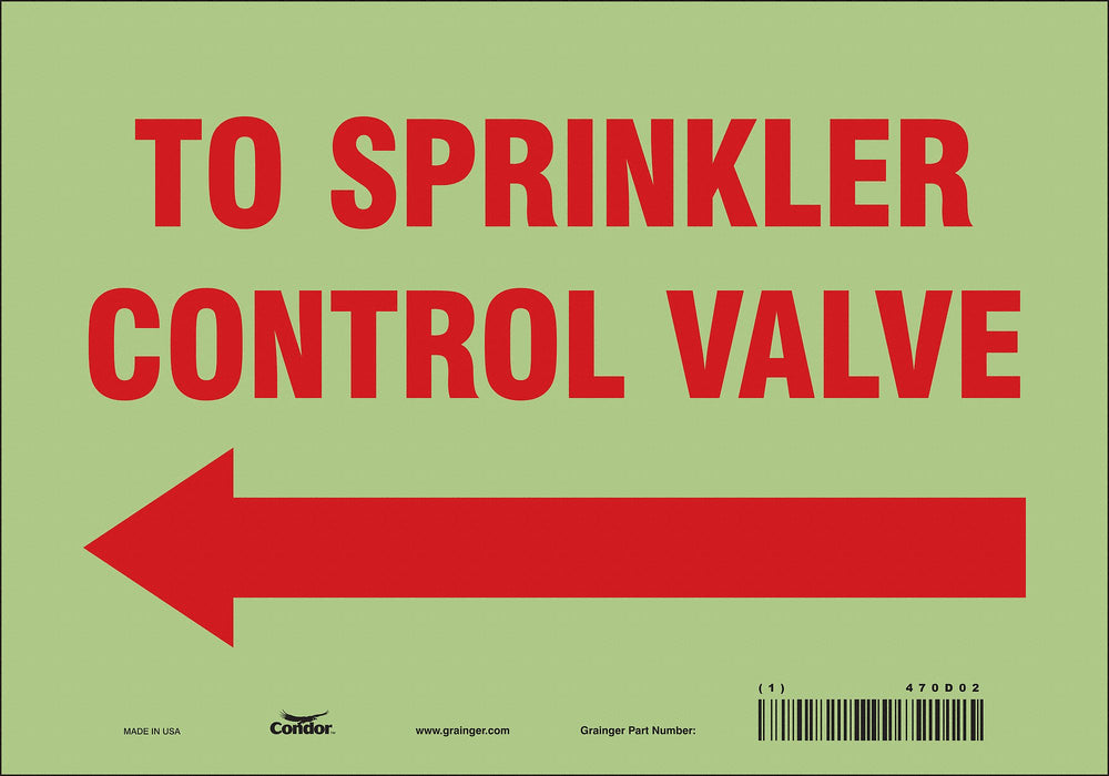 Safety Sign 7 in x 10 in Glow Vinyl