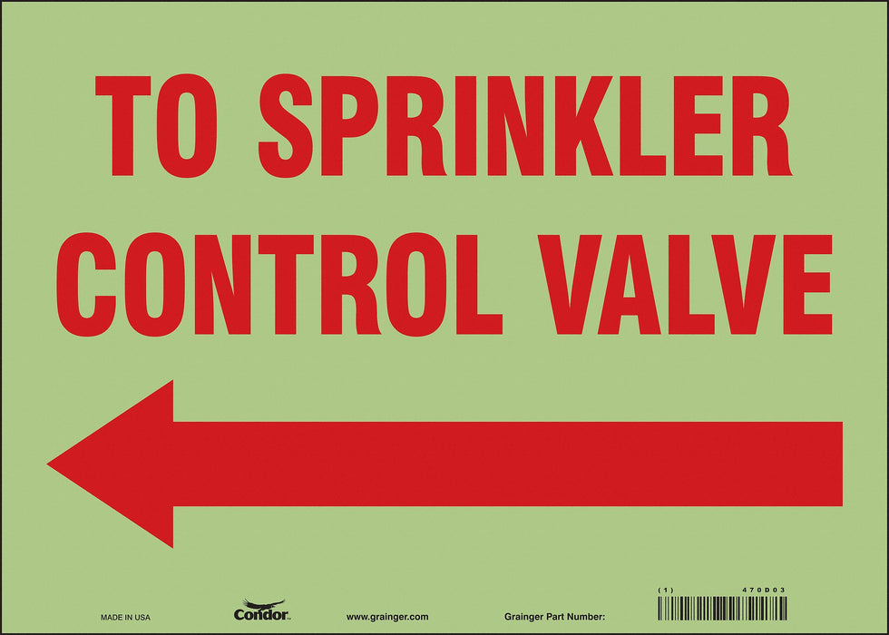 Safety Sign 10 in x 14 in Glow Vinyl