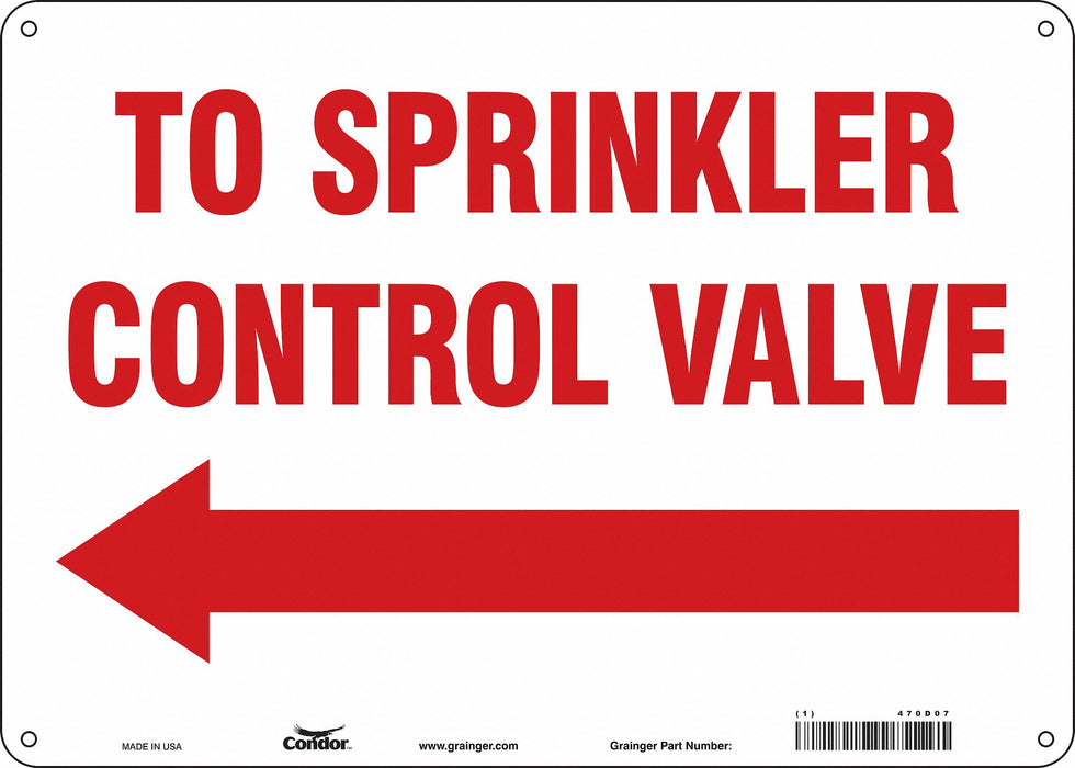 Safety Sign 10 in x 14 in Polyethylene