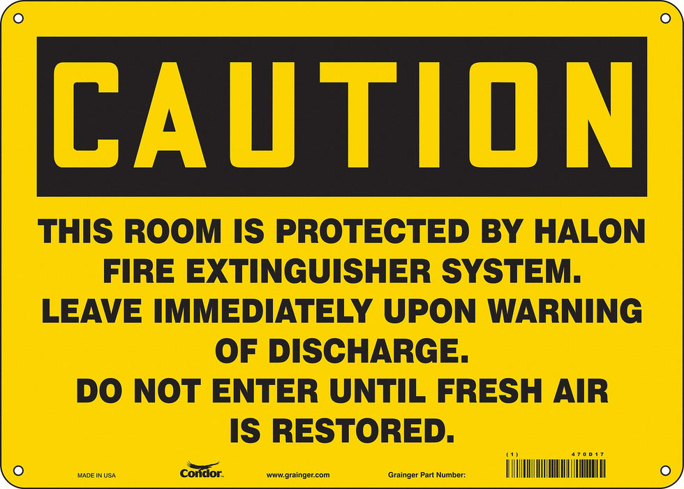 Safety Sign 10 in x 14 in Aluminum
