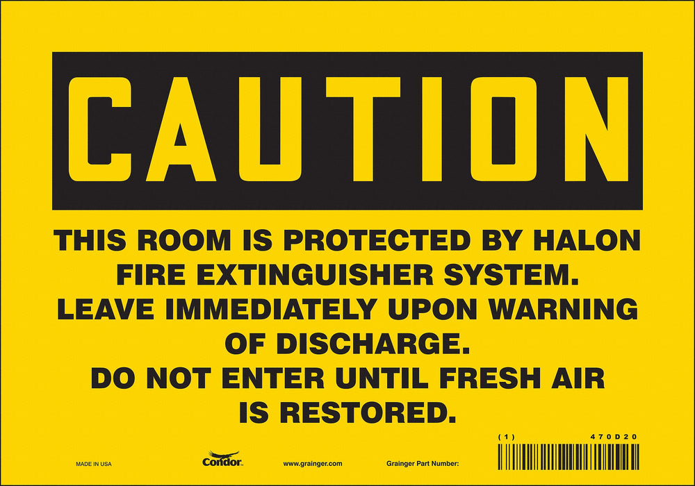Safety Sign 7 in x 10 in Vinyl