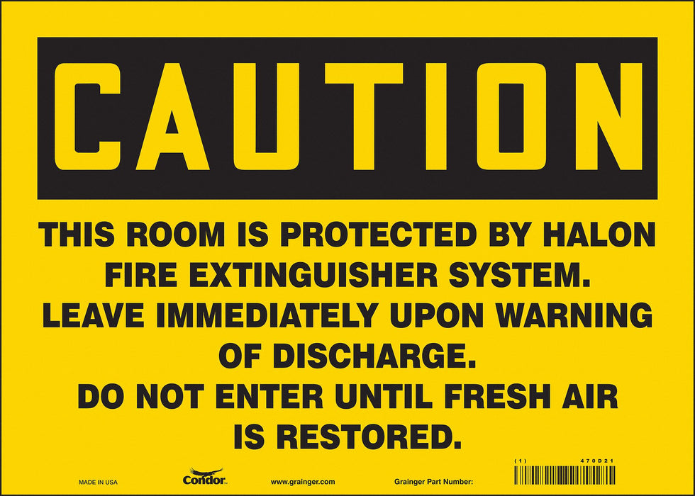 Safety Sign 10 in x 14 in Vinyl