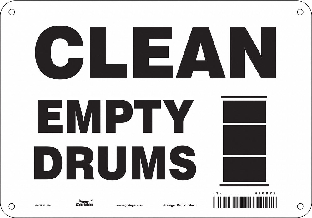 Safety Sign 7 inx10 in Polyethylene