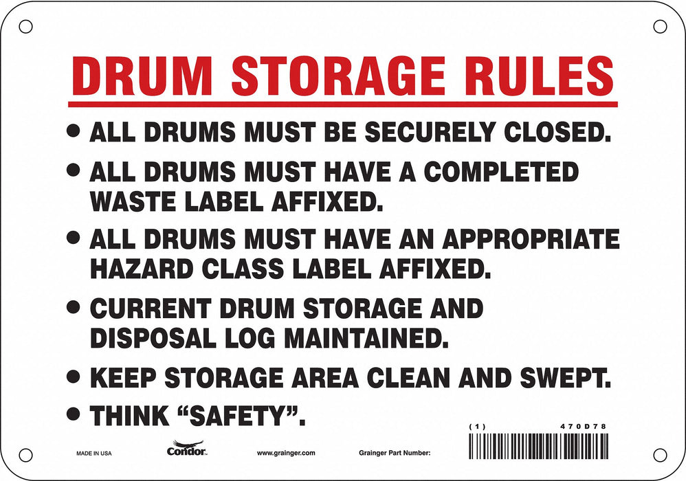 Safety Sign 7 inx10 in Polyethylene