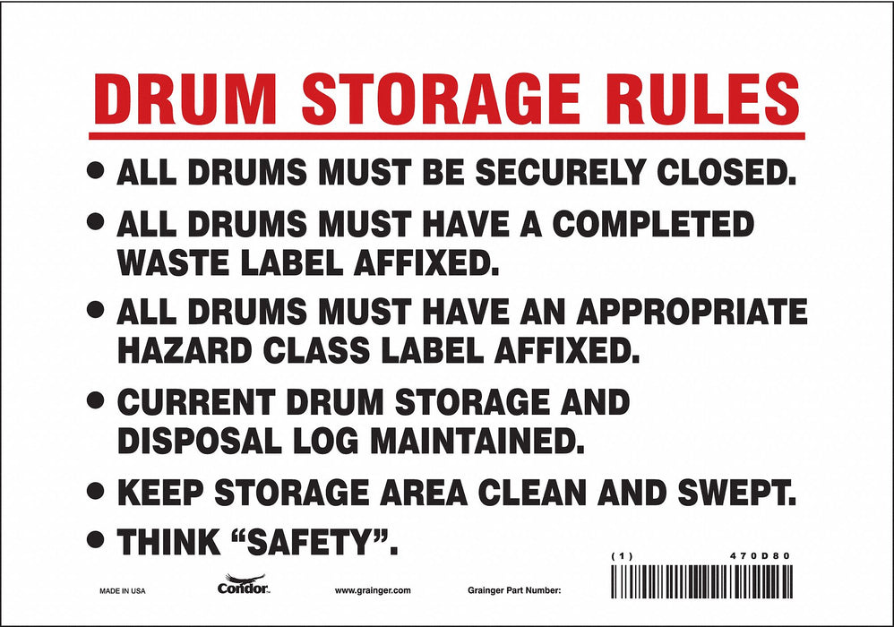 Safety Sign 7 inx10 in Vinyl
