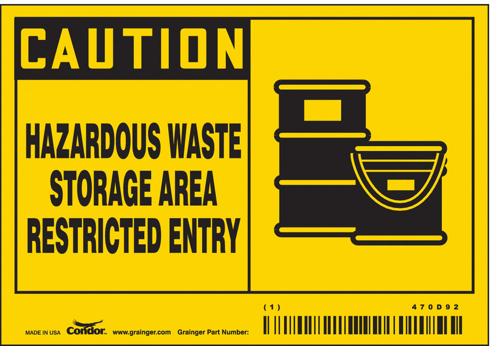 Safety Sign 3.5in x 5in Vinyl