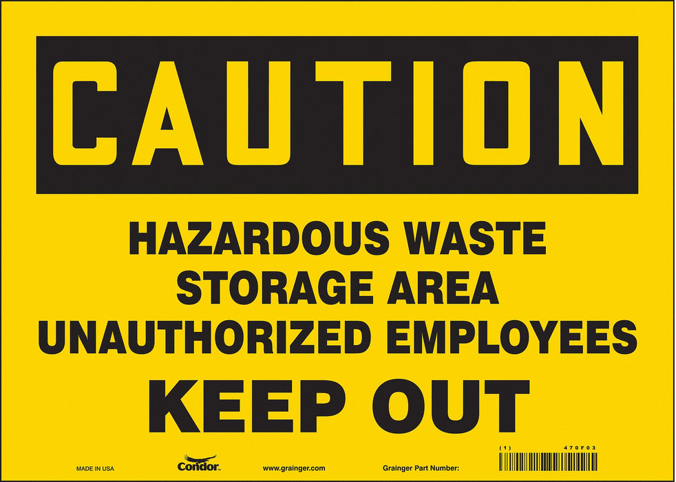 Safety Sign 10 inx14 in Vinyl