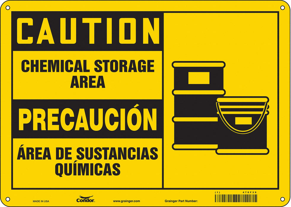 Safety Sign 10 inx14 in Aluminum