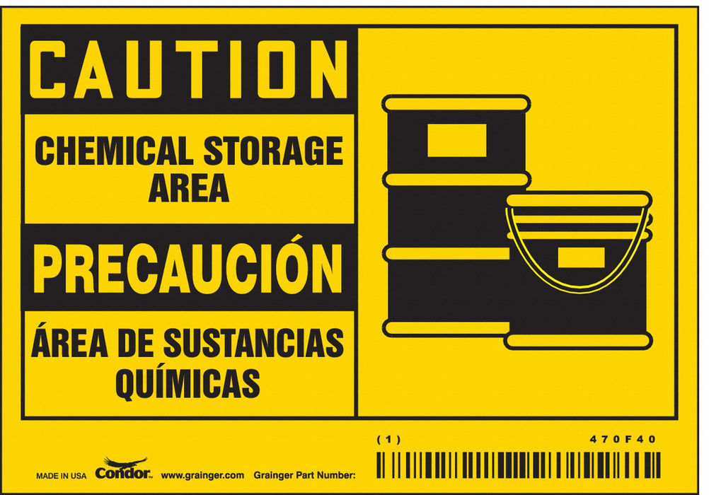 Safety Sign 3.5in x 5in Vinyl PK5