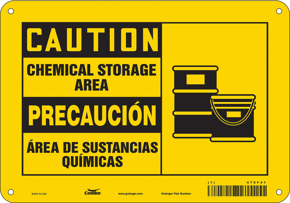 Safety Sign 7 inx10 in Polyethylene