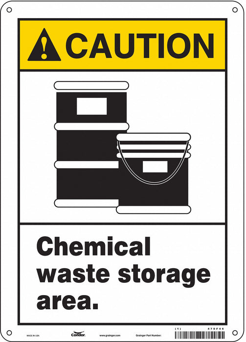 Safety Sign 14 inx10 in Aluminum