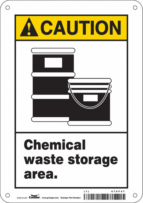 Safety Sign 10 in x 7 in Polyethylene