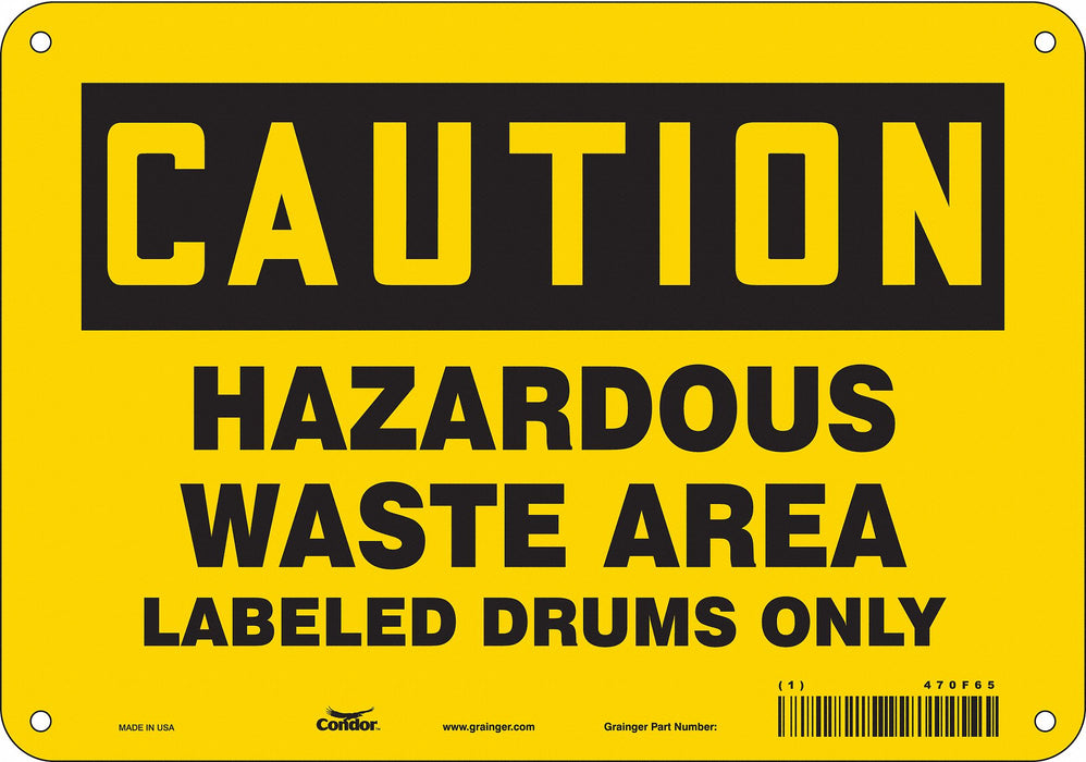 Safety Sign 7 in x 10 in Aluminum